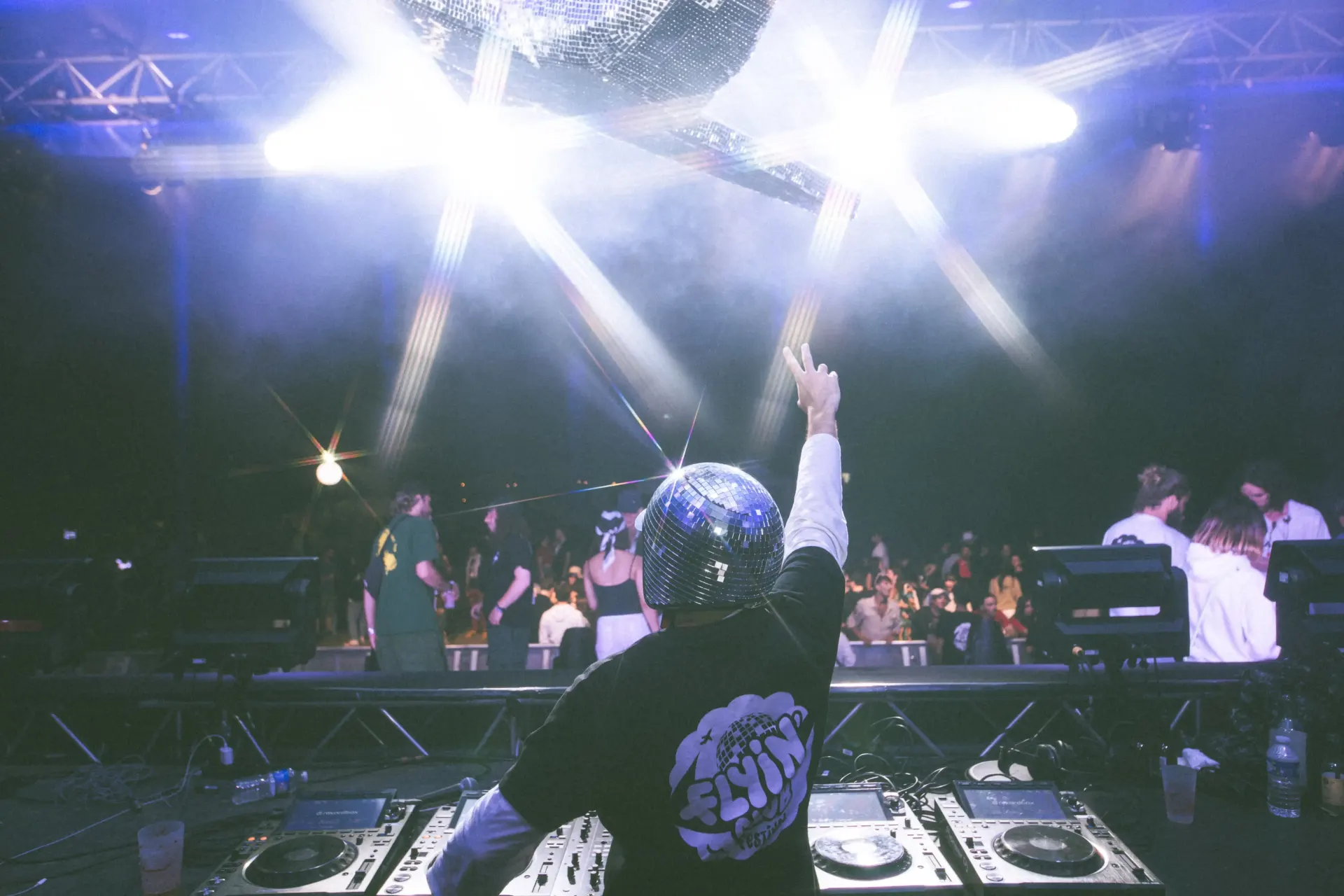 DJ Disco Helmet Live Stage